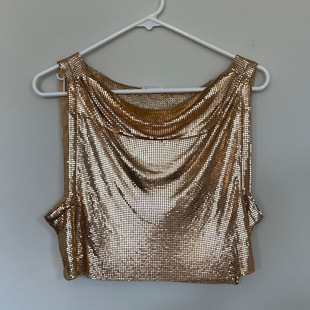 Gold Chainmail Women's Top
